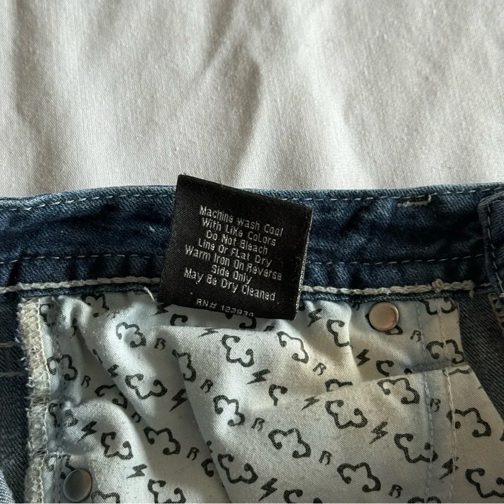 Y2K ReRock For Express Bootcut Jeans Sz 6 Thick Stitch Cowgirl Country Rodeo‎